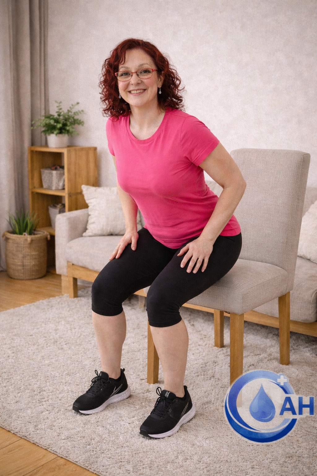 Dřepy na židli (sednout a vstát) – 10×