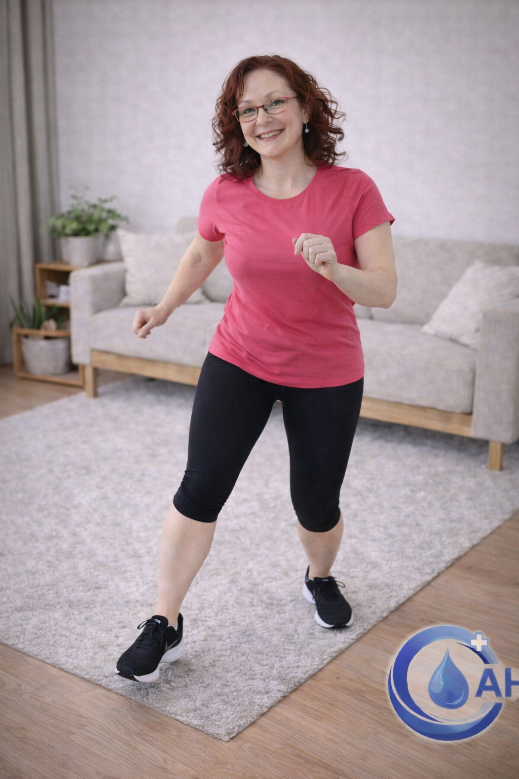 Step touch do stran 3 min